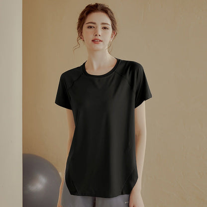 Quick-Dry Relaxed Yoga Shirt | Natural Texture & Everyday Flow
