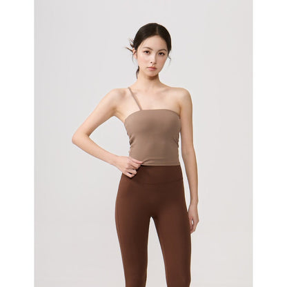 Asymmetric Yoga Bra Top | Soft Support & Natural Hold