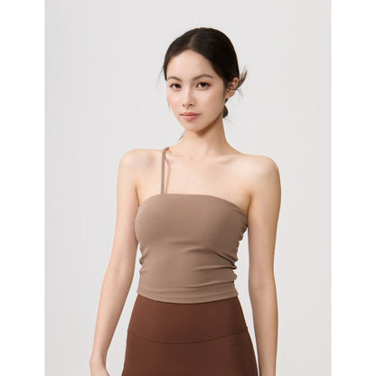 Asymmetric Yoga Bra Top | Soft Support & Natural Hold