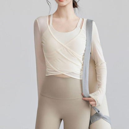 Mesh Yoga Sports Bra | Soft Support & Natural Hold