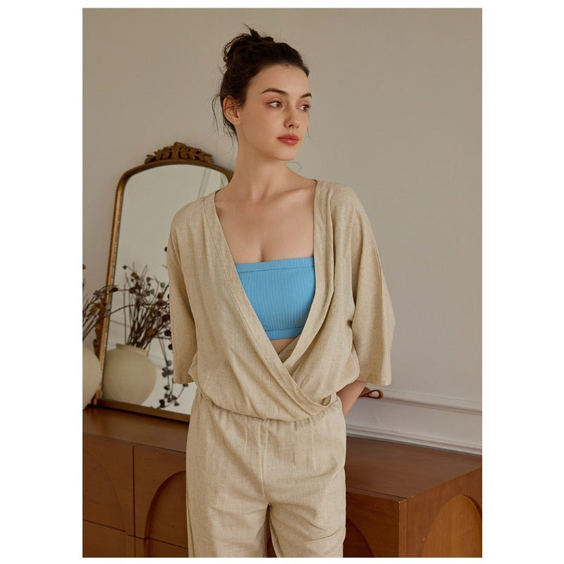 Linen Relaxed Yoga Top | Soft Movement & Everyday Ease