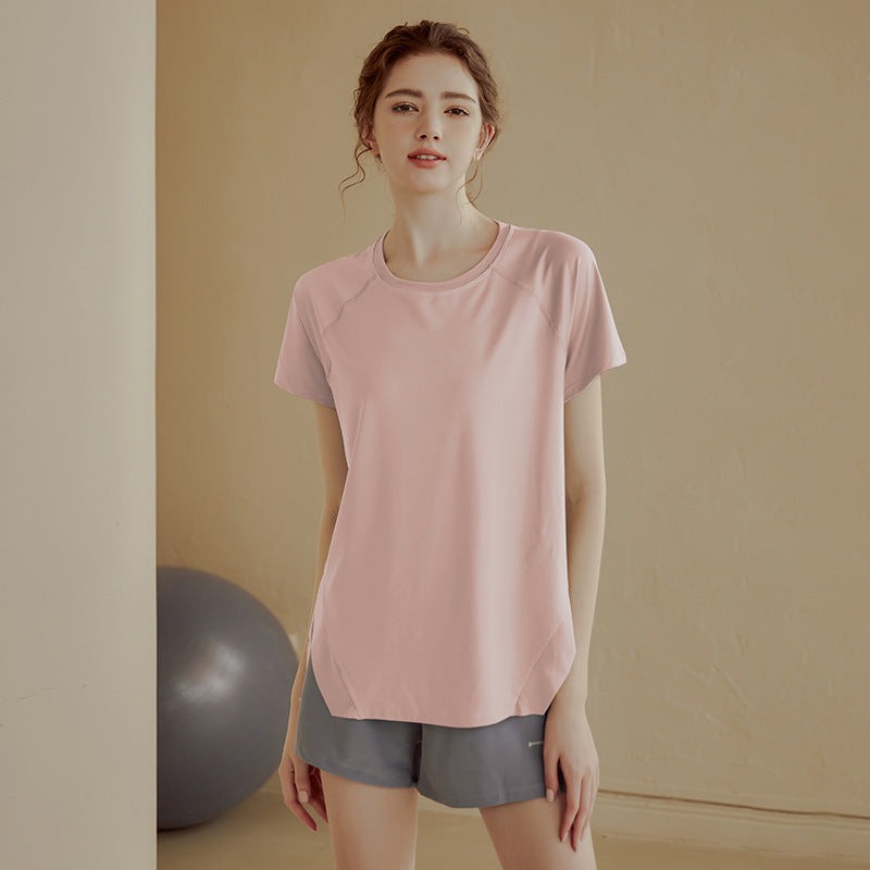 Quick-Dry Relaxed Yoga Shirt | Natural Texture & Everyday Flow