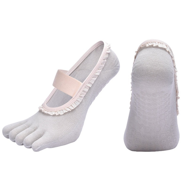 Non-Slip Five-Toe Yoga Socks | Grounded Grip & Barefoot Feel