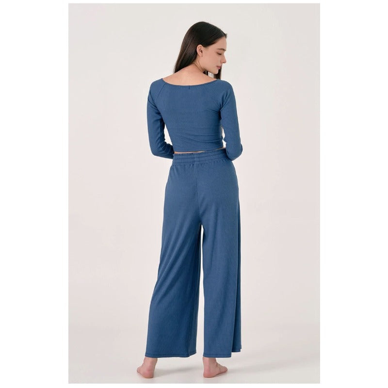 Wide-Leg Flow Yoga Pants | Relaxed Drape & Everyday Ease