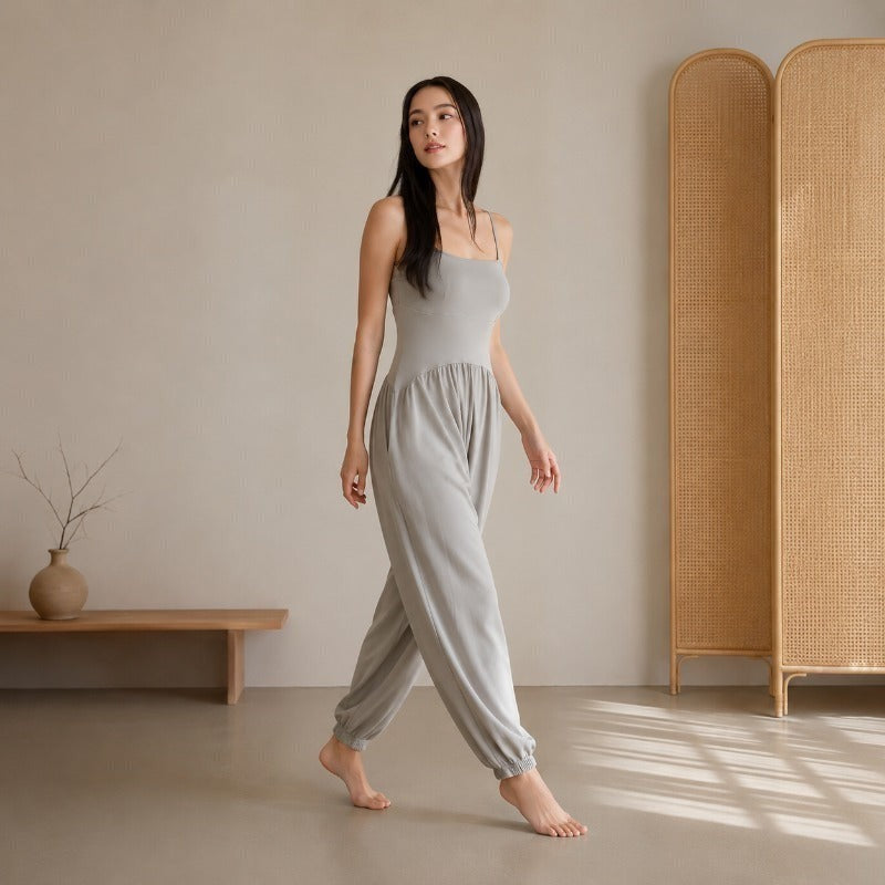 Built-In Bra Yoga Jumpsuit | Relaxed Fit for Yoga & Everyday