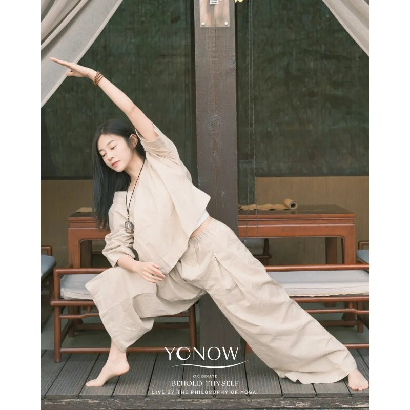 Linen Zen Flow Yoga Set | Soft Structure & Everyday Ease