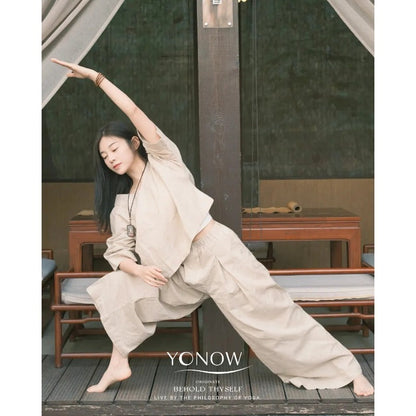 Linen Zen Flow Yoga Set | Soft Structure & Everyday Ease