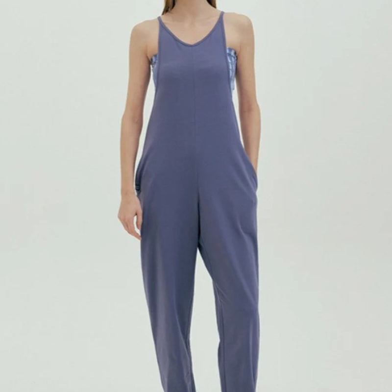 Wide-Leg Relaxed Yoga Jumpsuit | One-Piece Ease & Natural Flow