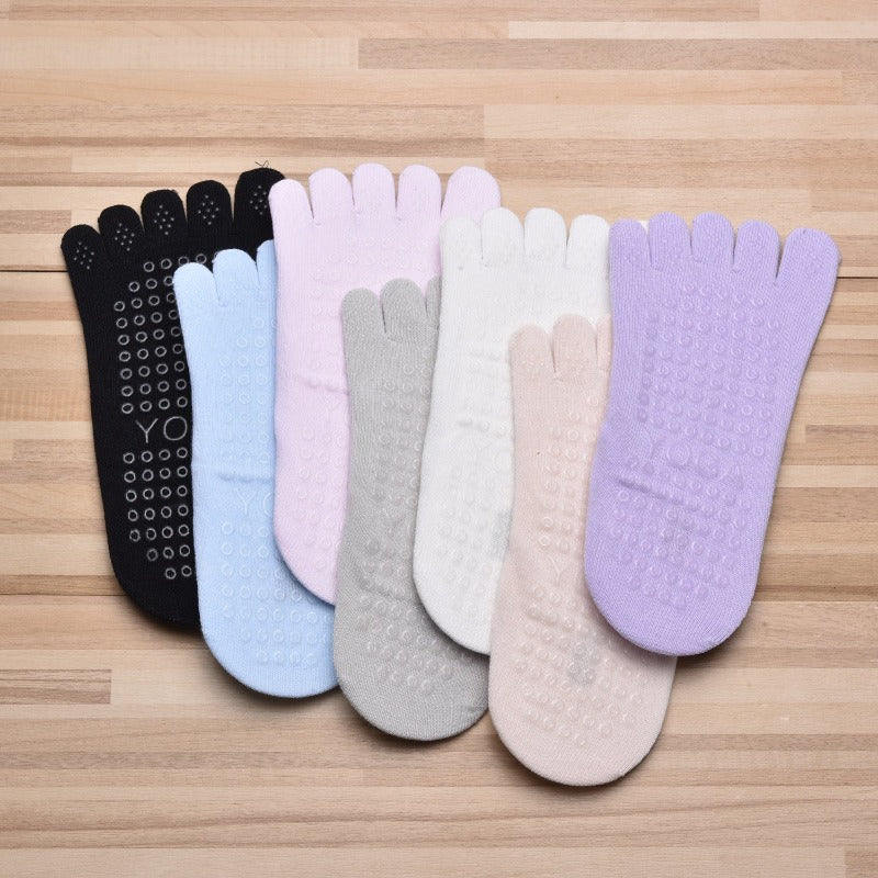 Non-Slip Five-Toe Yoga Socks | Grounded Grip & Barefoot Feel