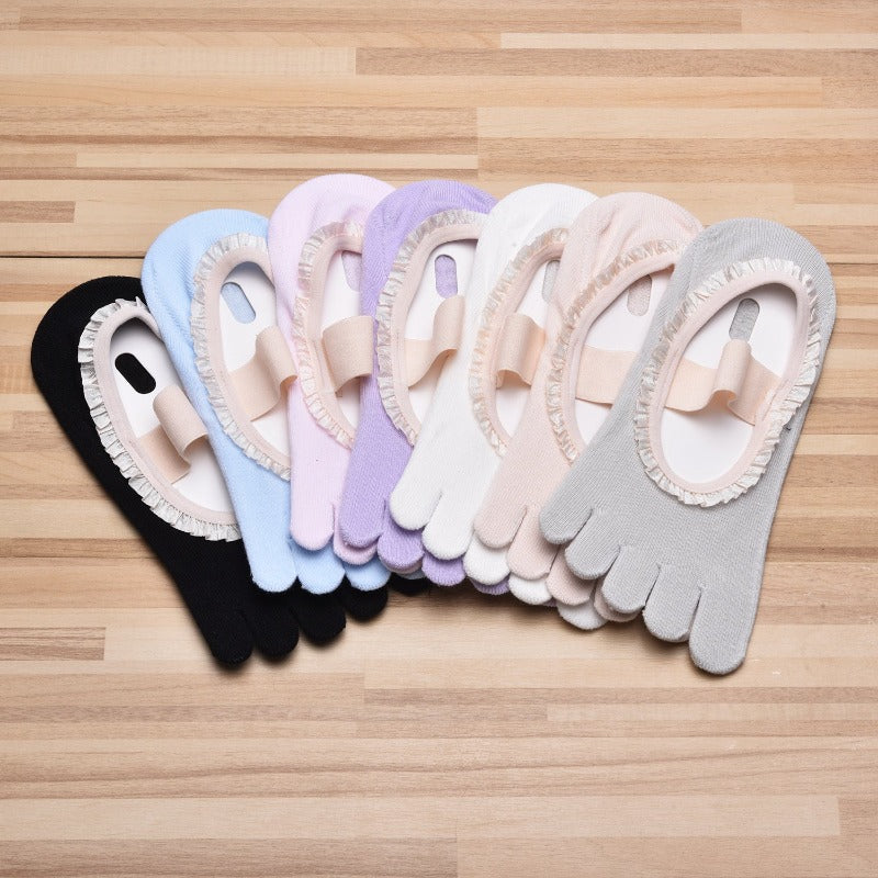 Non-Slip Five-Toe Yoga Socks | Grounded Grip & Barefoot Feel