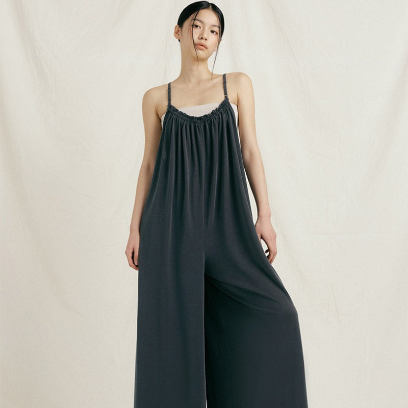 Wide-Leg Relaxed Yoga Jumpsuit | One-Piece Ease & Natural Flow
