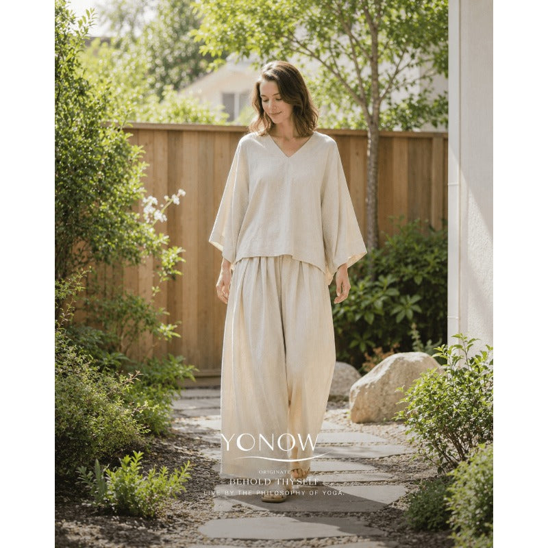 Linen Zen Flow Yoga Set | Soft Structure & Everyday Ease