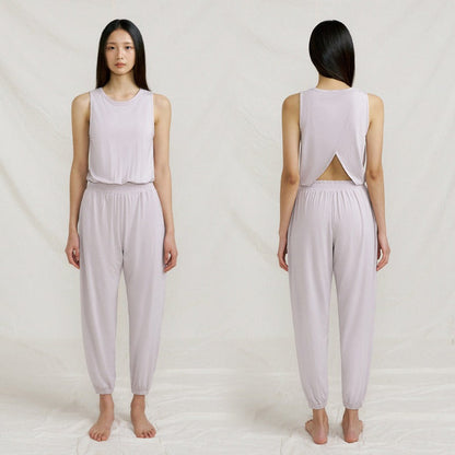 Jogger Open-Back Yoga Jumpsuit | Clean Fit & Effortless Movement