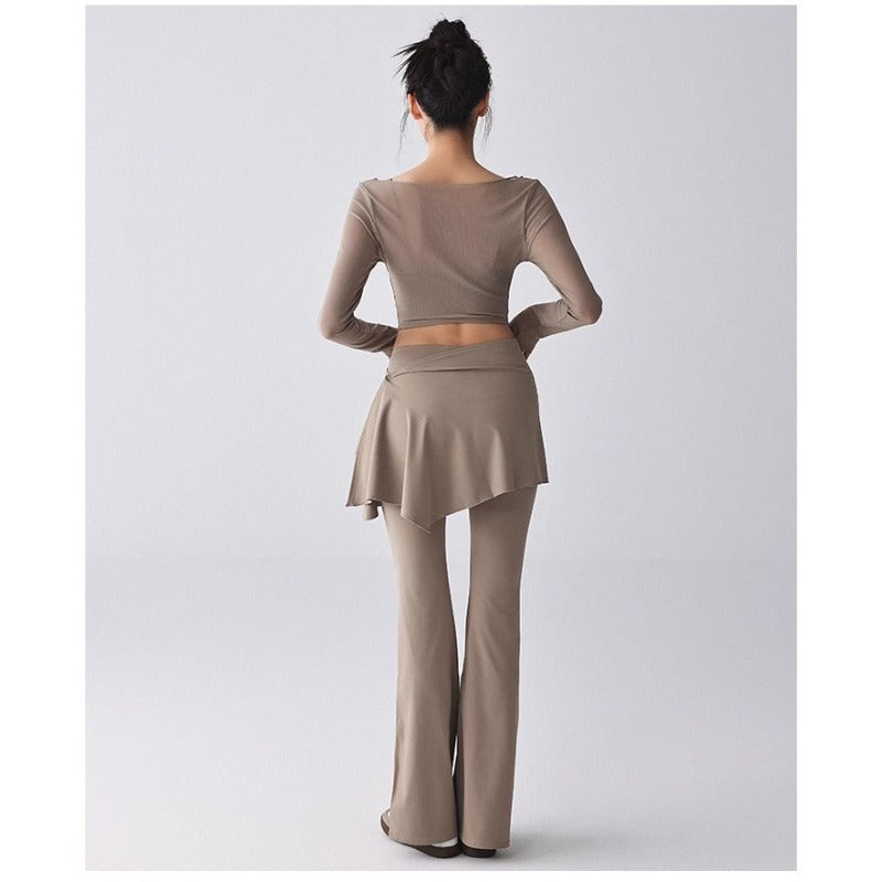 High-Waisted Flare Yoga Pants | Soft Lines & Gentle Support