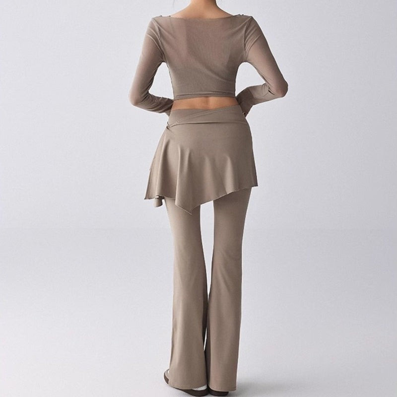 High-Waisted Flare Yoga Pants | Soft Lines & Gentle Support