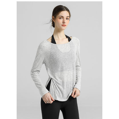 Airy Sheer Drape Yoga Top | Soft Movement & Everyday Ease