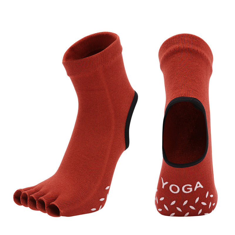 Non-Slip Five-Toe Yoga Socks | Grounded Grip & Barefoot Feel