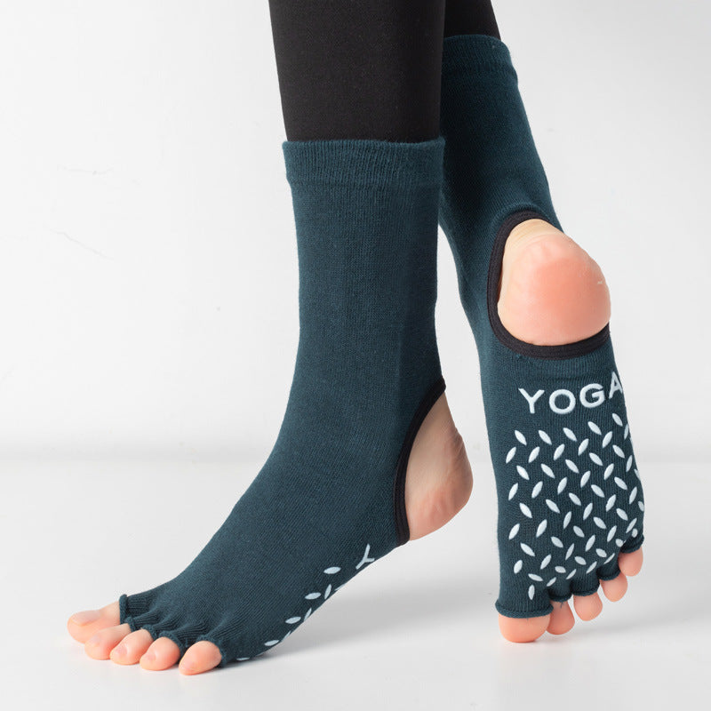 Non-Slip Five-Toe Yoga Socks | Grounded Grip & Barefoot Feel