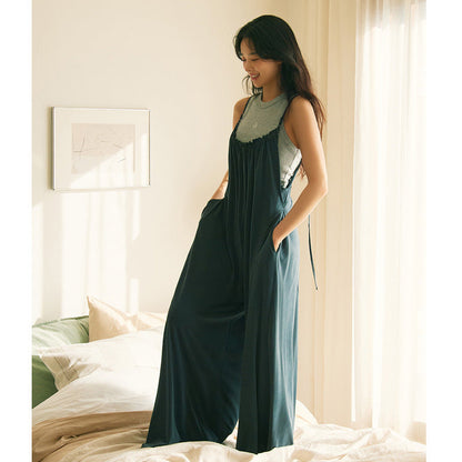 Wide-Leg Relaxed Yoga Jumpsuit | One-Piece Ease & Natural Flow