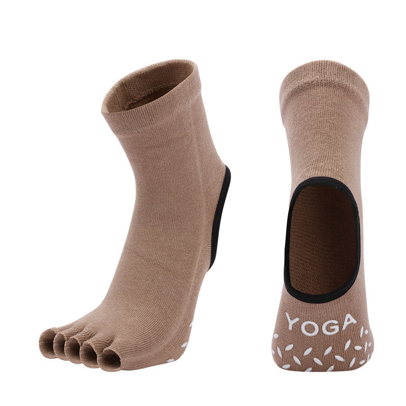 Non-Slip Five-Toe Yoga Socks | Grounded Grip & Barefoot Feel