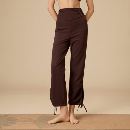 Wide-Leg High-Waisted Flow Yoga Pants | Relaxed Drape & Everyday Ease