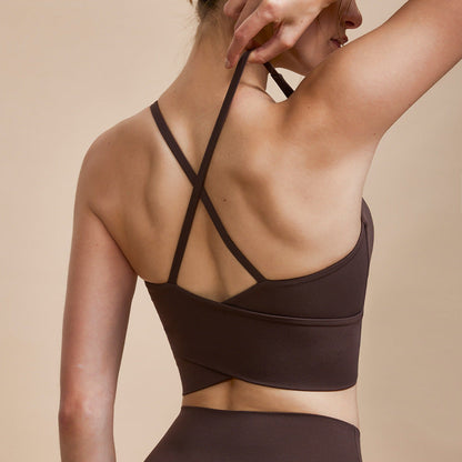 Open-Back Yoga Sports Bra | Soft Support & Natural Hold