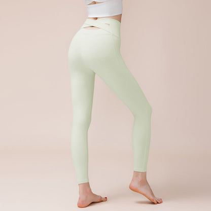 Cross High-Waisted Yoga Leggings | Supportive Fit & Natural Feel