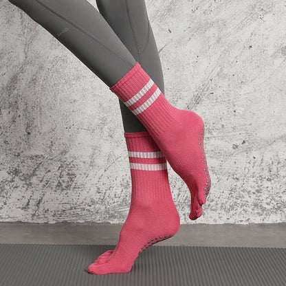 Non-Slip Five-Toe Yoga Socks | Grounded Grip & Barefoot Feel