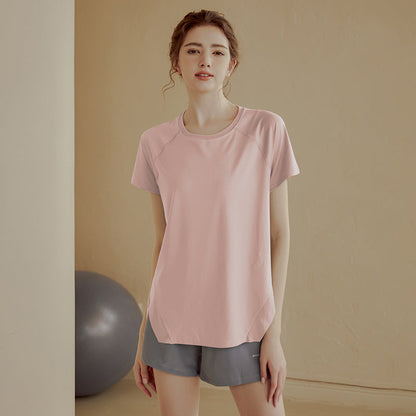 Quick-Dry Relaxed Yoga Shirt | Natural Texture & Everyday Flow