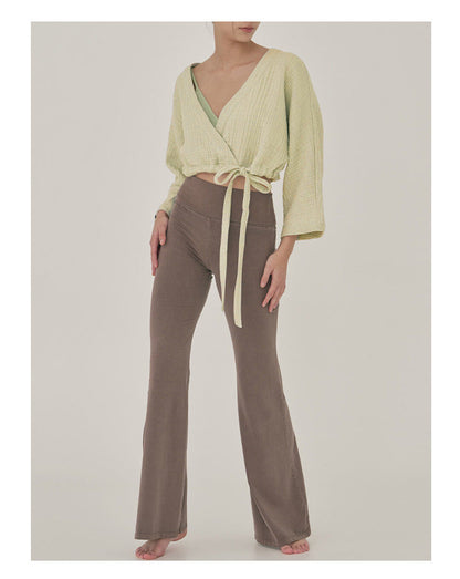 Airy Cotton V-Neck Yoga Top | Soft Movement & Everyday Ease