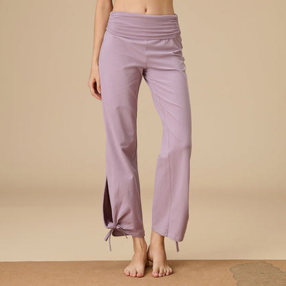 Wide-Leg High-Waisted Flow Yoga Pants | Relaxed Drape & Everyday Ease