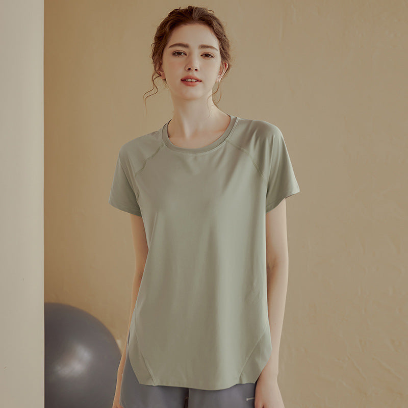 Quick-Dry Relaxed Yoga Shirt | Natural Texture & Everyday Flow