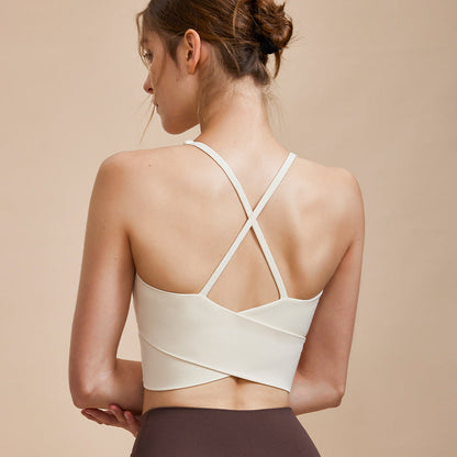 Open-Back Yoga Sports Bra | Soft Support & Natural Hold
