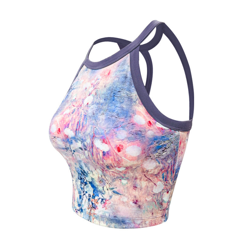 Printed Yoga Bra Top | Soft Support & Natural Hold