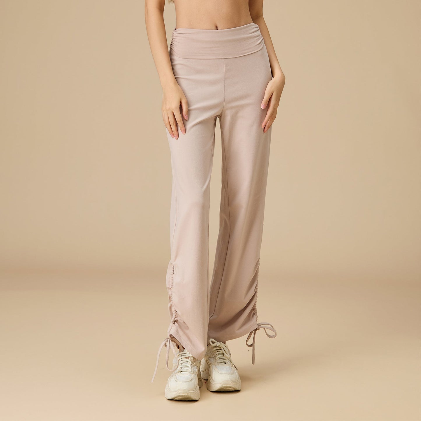 Wide-Leg High-Waisted Flow Yoga Pants | Relaxed Drape & Everyday Ease