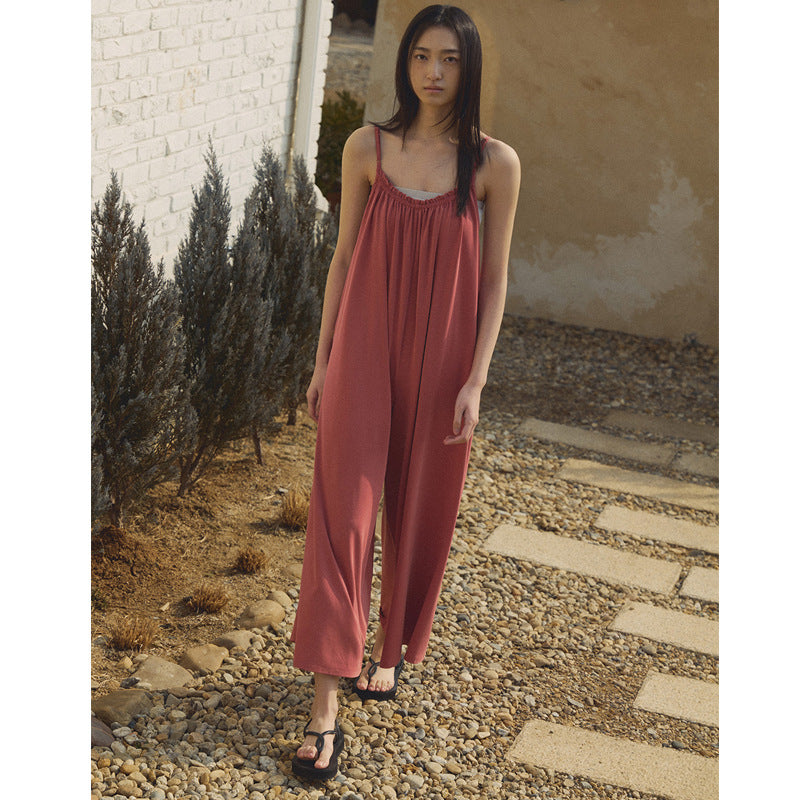 Wide-Leg Relaxed Yoga Jumpsuit | One-Piece Ease & Natural Flow