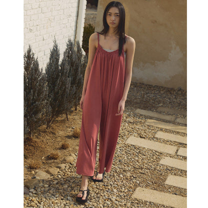 Wide-Leg Relaxed Yoga Jumpsuit | One-Piece Ease & Natural Flow