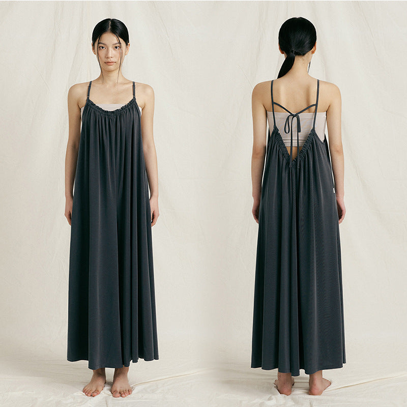 Wide-Leg Relaxed Yoga Jumpsuit | One-Piece Ease & Natural Flow
