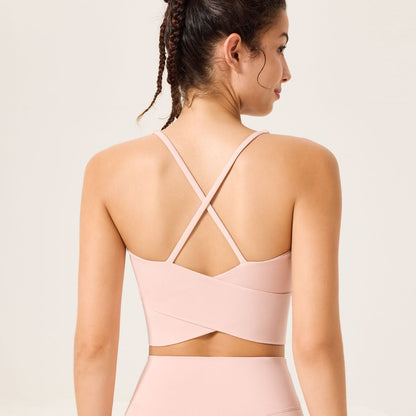Open-Back Yoga Sports Bra | Soft Support & Natural Hold