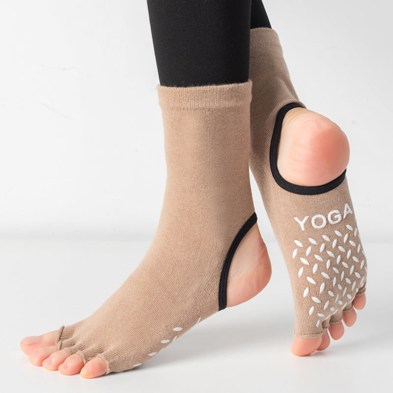 Non-Slip Five-Toe Yoga Socks | Grounded Grip & Barefoot Feel