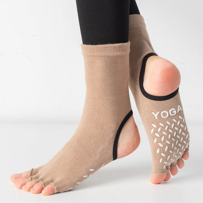 Non-Slip Five-Toe Yoga Socks | Grounded Grip & Barefoot Feel