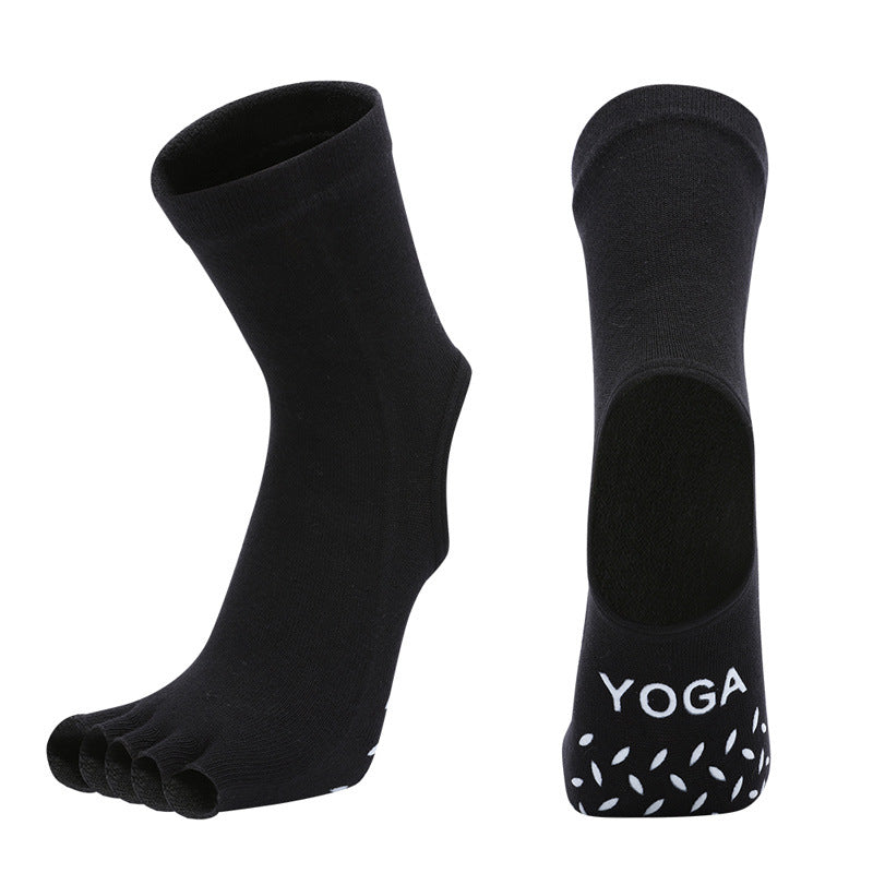 Non-Slip Five-Toe Yoga Socks | Grounded Grip & Barefoot Feel