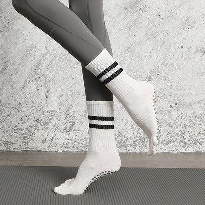 Non-Slip Five-Toe Yoga Socks | Grounded Grip & Barefoot Feel