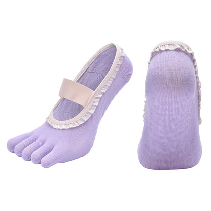 Non-Slip Five-Toe Yoga Socks | Grounded Grip & Barefoot Feel