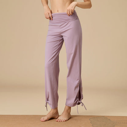 Wide-Leg High-Waisted Flow Yoga Pants | Relaxed Drape & Everyday Ease