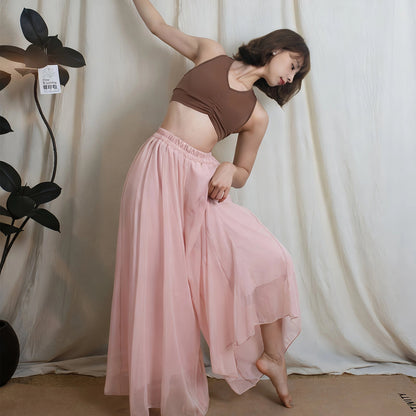 Airy Drape Wide-Leg Flow Yoga Set | Soft Structure & Everyday Ease