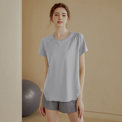 Quick-Dry Relaxed Yoga Shirt | Natural Texture & Everyday Flow