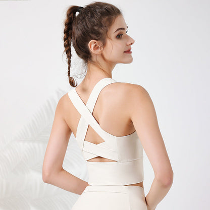 Cross Yoga Sports Bra | Soft Support & Natural Hold