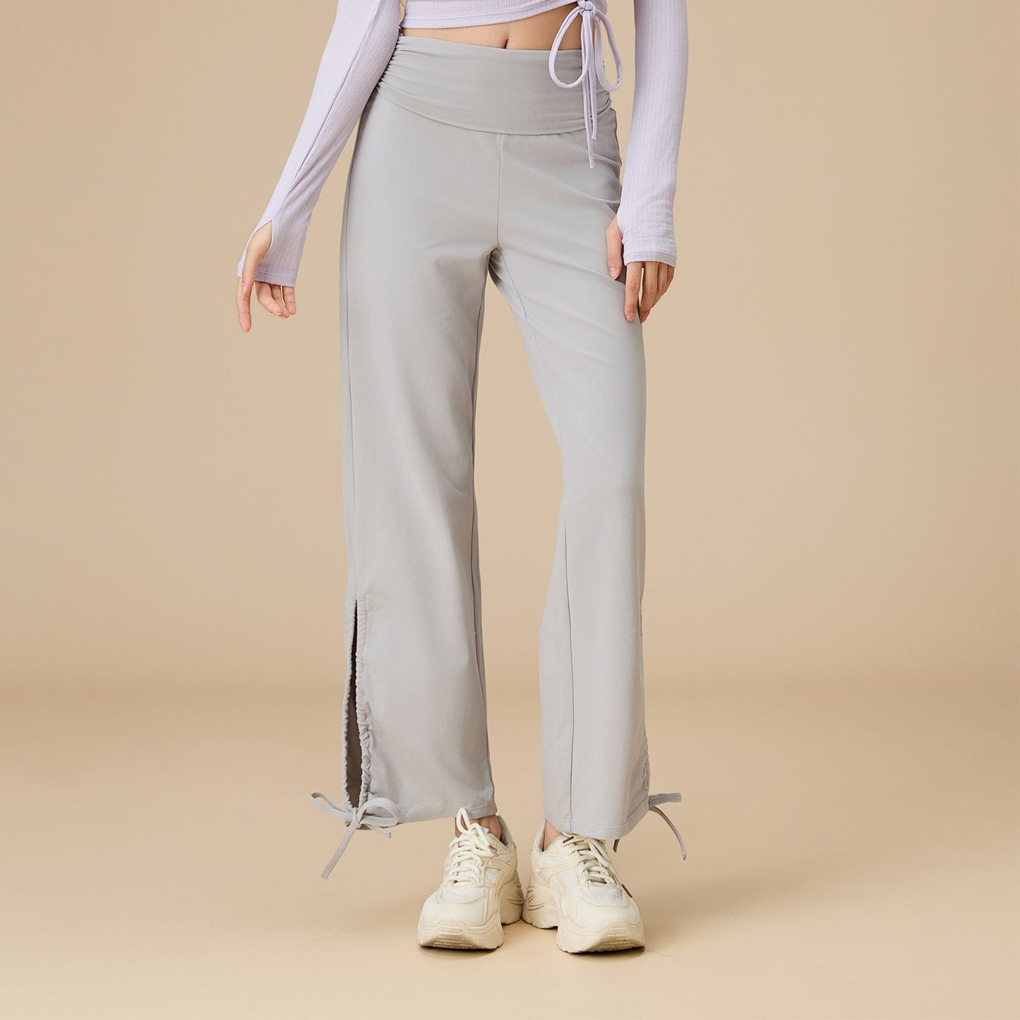 Wide-Leg High-Waisted Flow Yoga Pants | Relaxed Drape & Everyday Ease