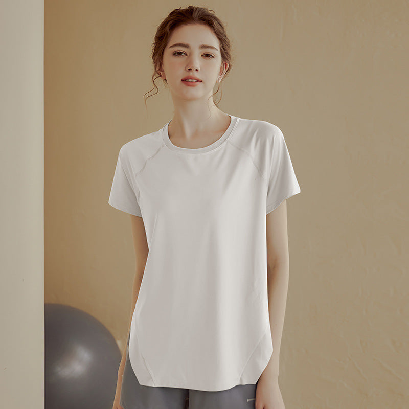 Quick-Dry Relaxed Yoga Shirt | Natural Texture & Everyday Flow